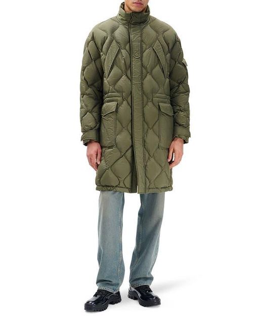 Rag & Bone Green Dane Quilted Down Parka for men