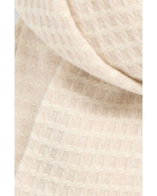 Rag & Bone Natural Joni Recycled Wool Blend Waffle Scarf
