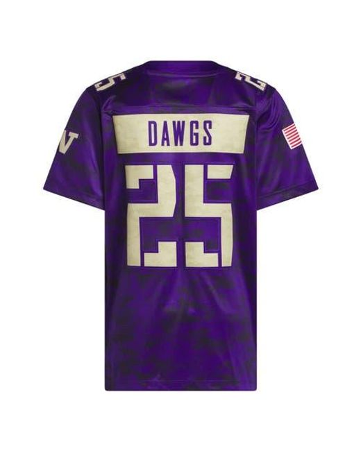 Adidas Purple #25 Washington Huskies Honor & Support Premier Strategy Jersey for men