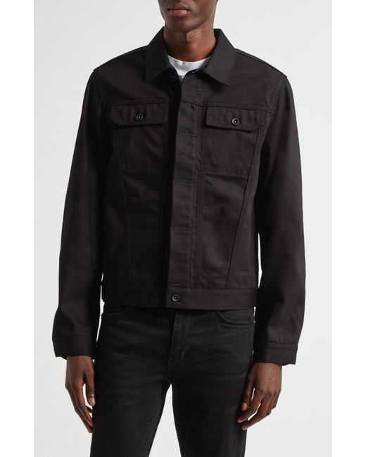 JKEEFER Black Jacob Type 3 Cotton Trucker Jacket for men