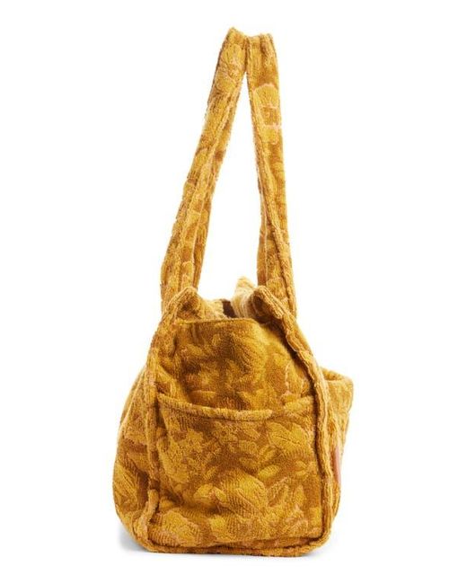 Chloé Yellow Large Plage Terry Cloth Tote