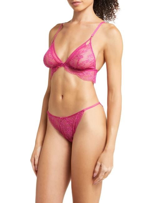 Etam Jolie Lace Bikini in Pink