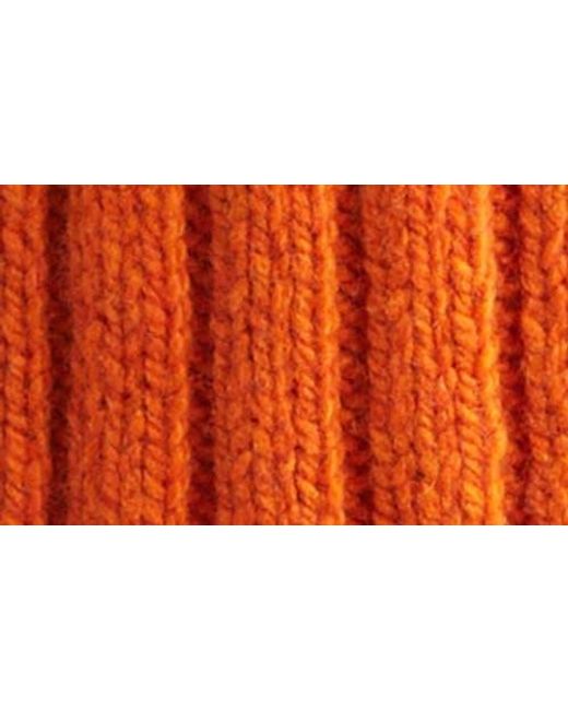 Sandy Liang Orange Carlow Rib Wool Blend Sweater