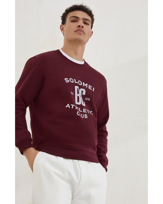 Brunello Cucinelli Purple Sweatshirt With Print for men