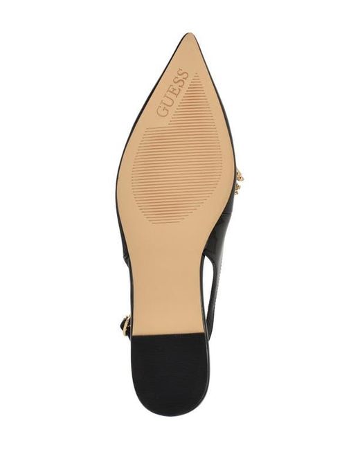 Guess Black Daisee Slingback Pointed Toe Flat