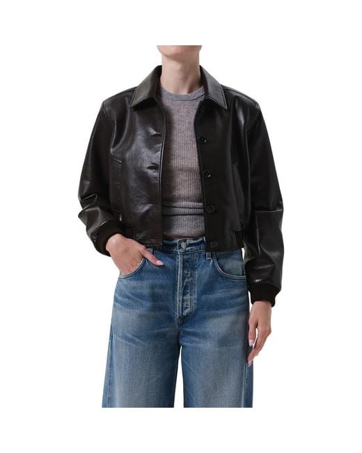 Citizens of Humanity Black Lola Bomber Jacket