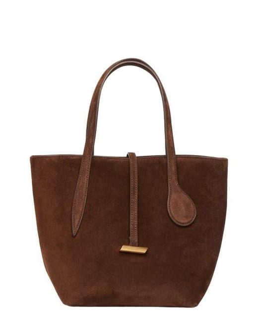 Liffner Brown Mini Sprout Suede Tote
