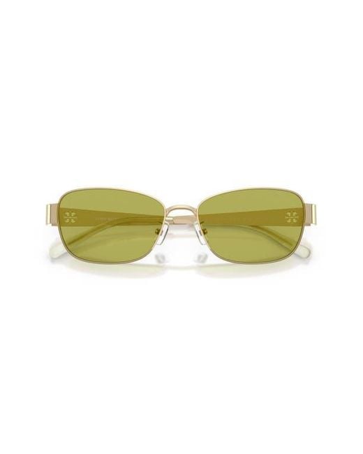 Tory Burch Yellow 55Mm Rectangular Sunglasses