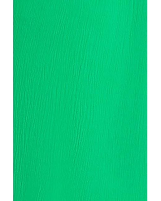 Helen Jon Green Flutter Sleeve Wrap Dress