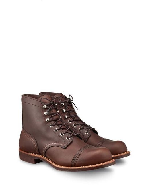 Red Wing Brown Iron Ranger Cap Toe Boot for men