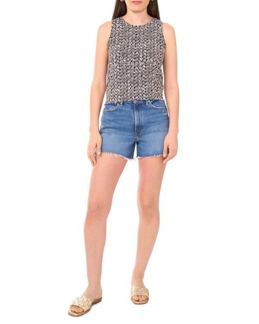Vince Camuto Blue Abstract Print Sleeveless Top