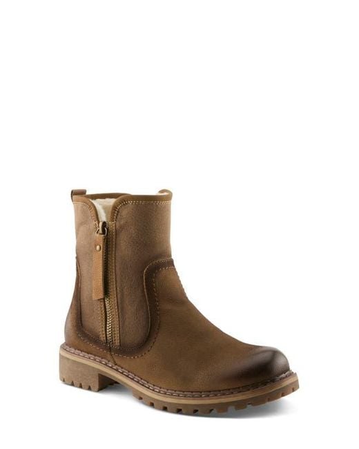 Spring Step Brown Jovany Faux Fur Lined Boot