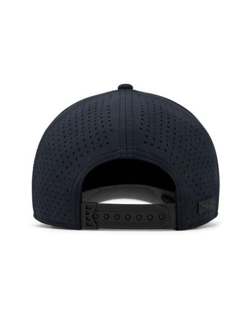 Melin Black Odysea Stacked Hydro Performance Snapback Hat for men