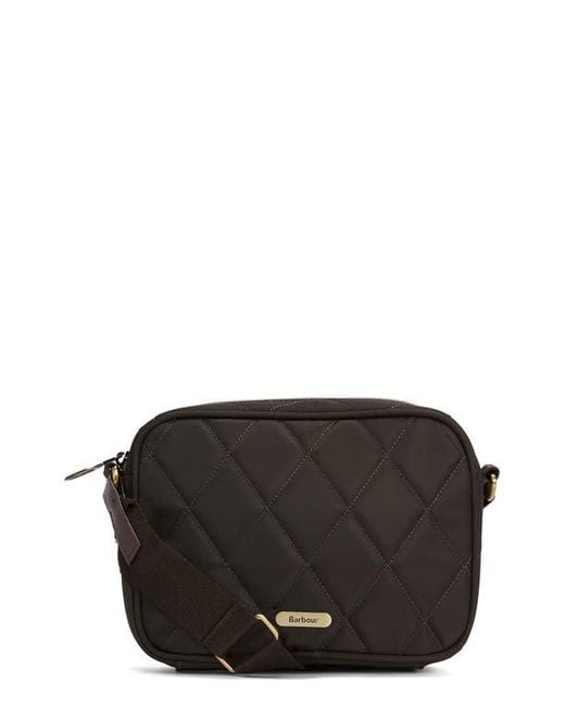 Barbour Black Quilted Nylon Crossbody Bag