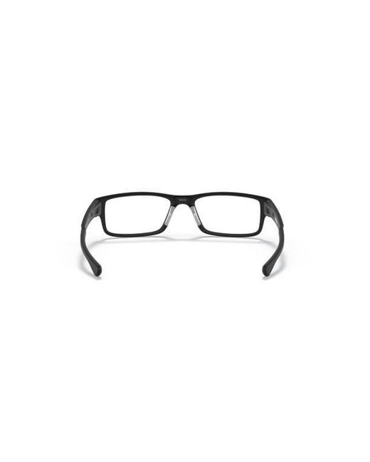 Oakley Black 51Mm Rectangle Optical Glasses for men