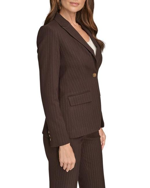 Donna Karan Brown One-Button Blazer