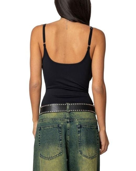 Edikted Black Teaghan Bodysuit