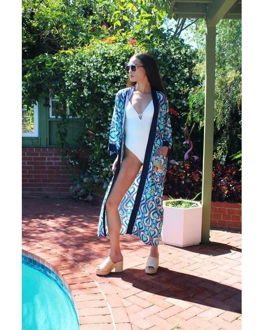 Henelle Blue Duster Robe