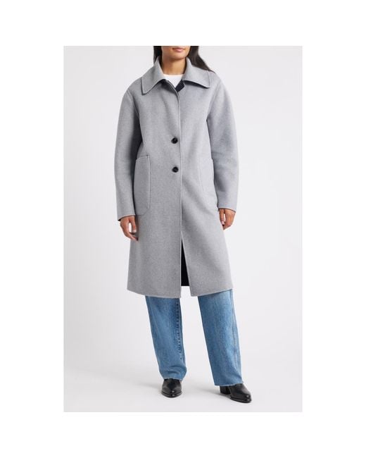 Bernardo Gray Brushed Double Face Overcoat