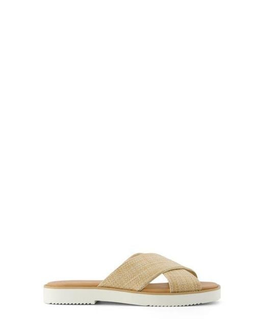 TOMS Natural Mae Crisscross Slide Sandal