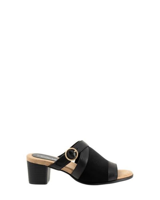 Trotters Black Mitzie Slide Sandal