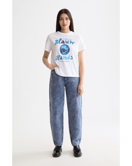 Scotch & Soda Blue Earth Washed Graphic T-Shirt