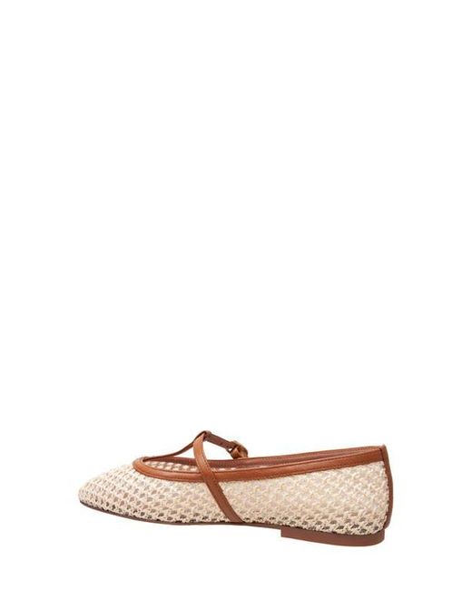 Linea Paolo Pink Monet T-Strap Flat