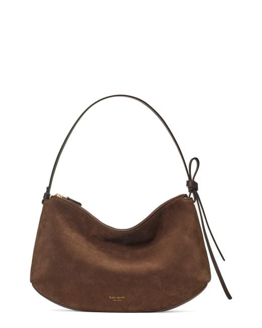 Kate Spade Brown Loop Suede Large Shoulder Bag