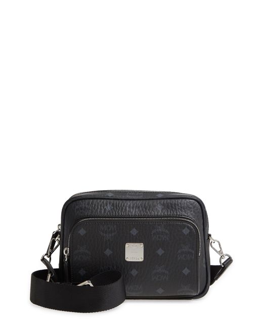 MCM Klassik Visetos Coated Canvas Crossbody Bag in Black Lyst