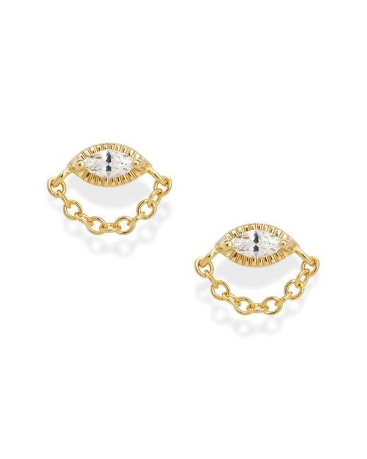 MOD AND JO Metallic Simone Chain Stud Earrings