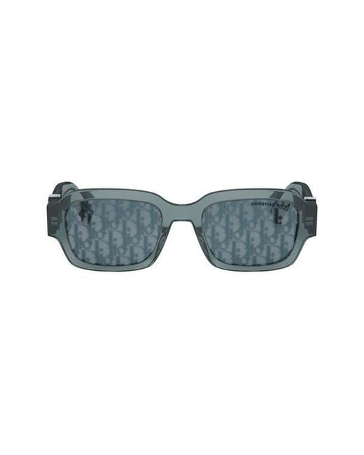Dior Blue Oblique S2I 52Mm Rectangular Sunglasses for men