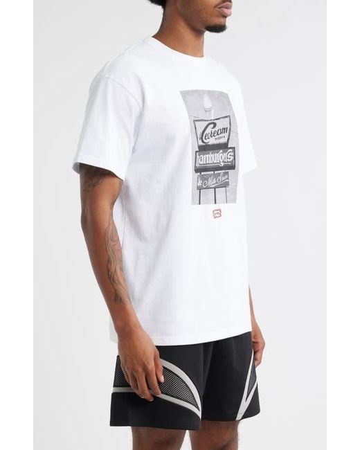 ICECREAM White Dive Graphic T-Shirt for men