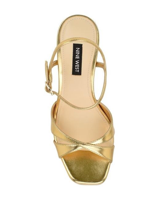 Nine West Metallic Tates Ankle Strap Platform Sandal