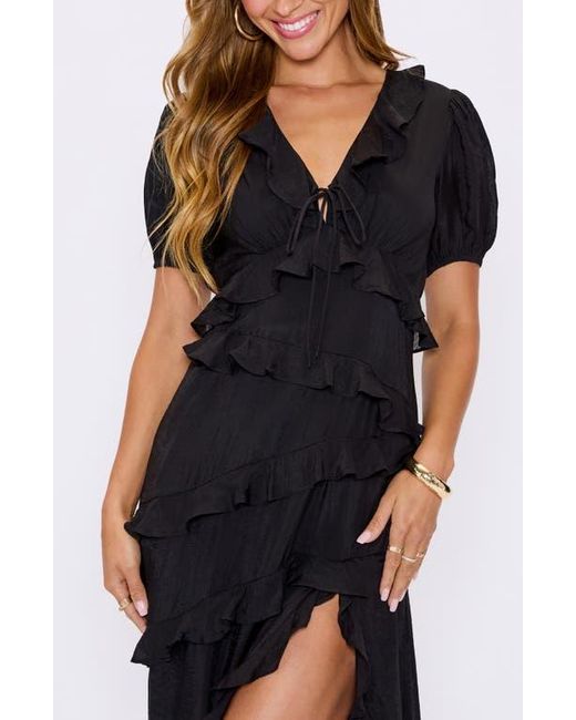 Vici Collection Black Noir Nights Ruffle Dress