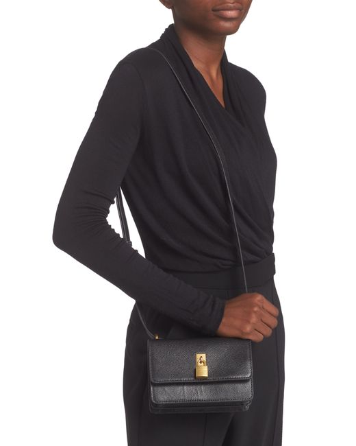 Ted Baker Mini Sloane Padlock Leather Shoulder Bag in Black | Lyst