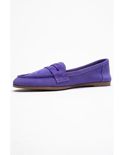 Forever & Always Shoes Purple Dorothy Leather Loafer