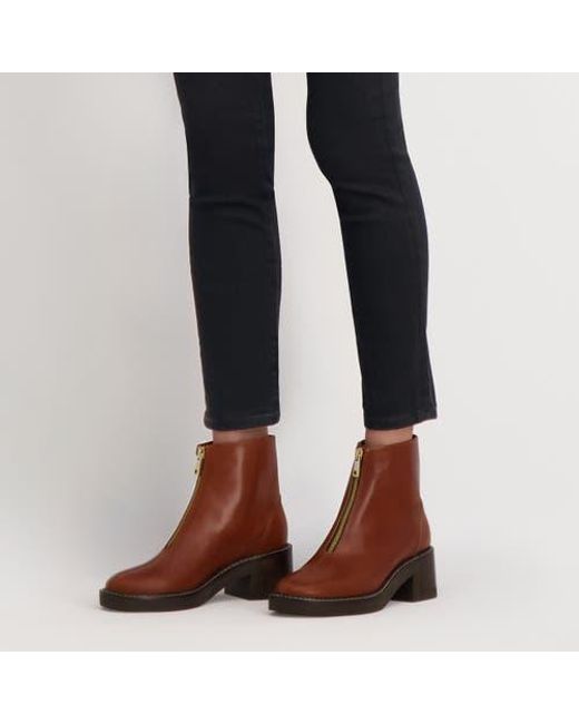 Bernardo Brown Tess Front Zip Bootie