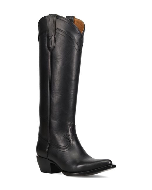 Frye Black Sacha Knee High Western Boot