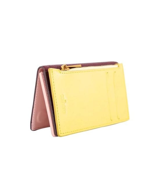 Esterah Yellow Modular Leather Wallet