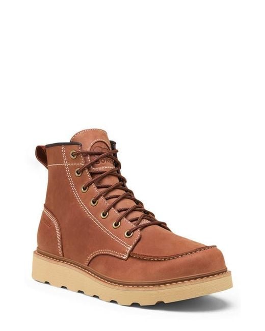 Sorel Brown Slabtown 62 Waterproof Moc Toe Boot for men