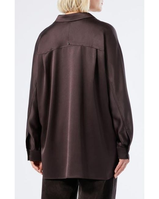 Marina Rinaldi Brown Euro Satin Shirt