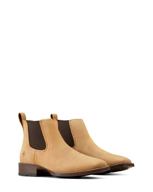 Ariat Brown Booker Ultra Square Toe Western Chelsea Boot for men