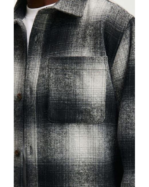 Cotton On Gray Boxy Overshirt for men