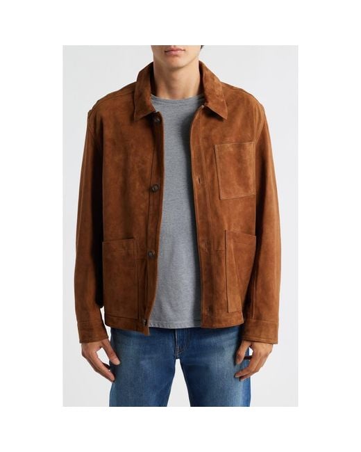 Boss Brown Markuedo Suede Jacket for men