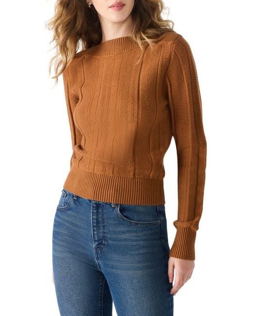 Steve Madden Blue Serra Boat Neck Sweater