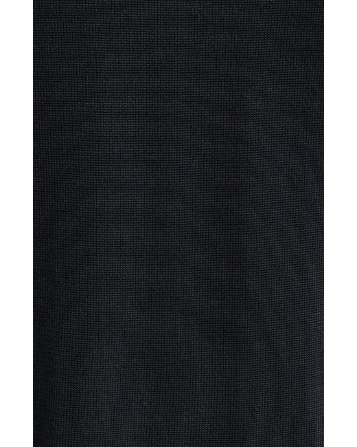 Open Edit Black Short Sleeve Crewneck Sweater for men