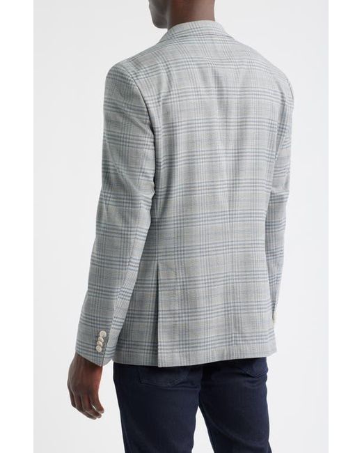 Boss Gray Hutson Slim Fit Plaid Sport Coat for men