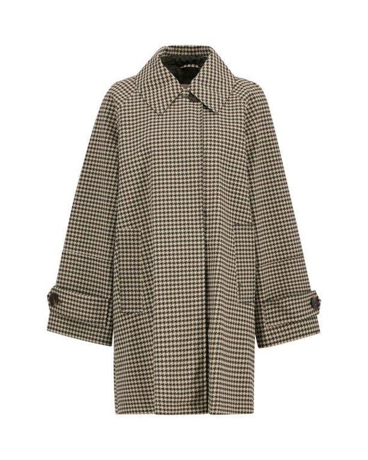 Barbour Brown Kennedy Water Resistant Houndstooth Check Jacket