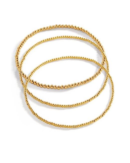 Mint & Lily Metallic 322 Beaded Stacking Set Bracelet