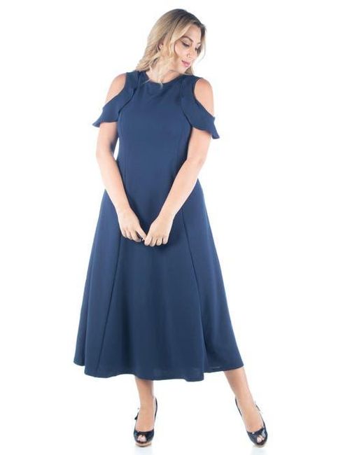 astra maxi dress Blissy Tropical Astra Ruffle Maxi Dress KELLY-BLUE-MUL / XS by Sugarlips